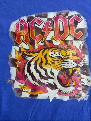 Comfort Colors Blue AC/DC Tiger Graphic Tee thumbnail 4