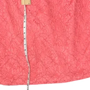 Vintage Jessica McClintock Pink Floral Lace Strapless Mermaid Maxi Dress size 10 thumbnail 13