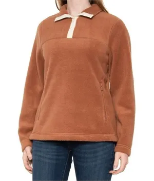 Telluride Clothing Company Fleece Snap Popover Sweater Large thumbnail 1