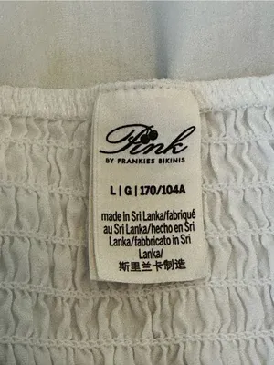 Frankie’s Bikinis White Cotton Cottagecore Bohemian Midi Dress Coquette Large thumbnail 5