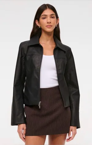 Abercrombie & Fitch Brown Mini Skirt with Pinstripes thumbnail 1