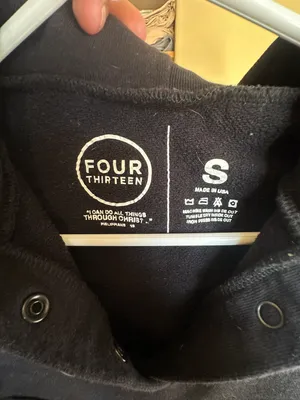 Four Thirteen Cropped Hoodie Black thumbnail 2