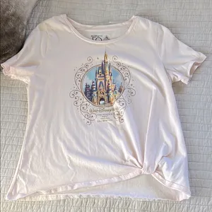 Disney 50th anniversary baby pink woman graphic tee shirt top cotton L thumbnail 1