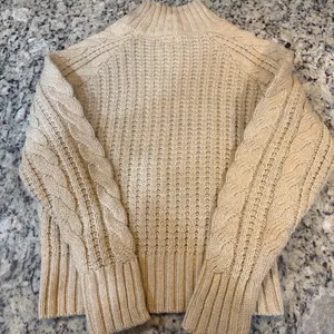 a new day Beige Cable Knit Turtleneck Sweater thumbnail 7
