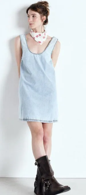 American Vintage NWT PAYBOU DRESS - BLUE SNOW S thumbnail 1