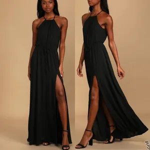 Lulus Essence of Style Black Maxi Dress Sleeveless Medium Women thumbnail 2