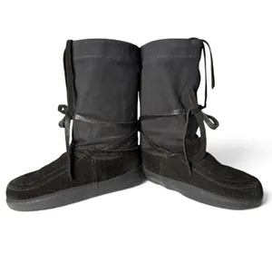 STEGER MUKLUKS Sz 8 Black Moosehide Leather OJIBWA Winter Boots Made In USA thumbnail 8