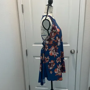 No brand Floral Swing Dress - Blue thumbnail 5