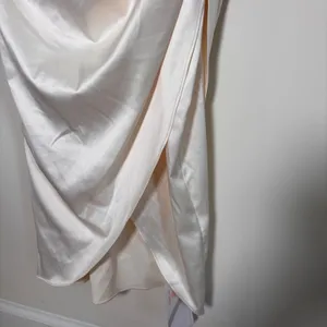 HTZMO Women Champagne Satin Cowl Neck Ruched Midi Slip Dress SUM4640A Size S thumbnail 6