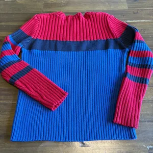 Vintage Y2K 90’s Limited Too Logo Sweater Stripe Knit Ribbed Academia Red Blue S thumbnail 8