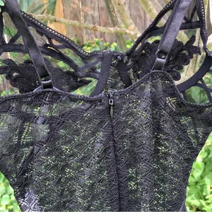 Naked Wardrobe Black Lace Bodysuit S thumbnail 3