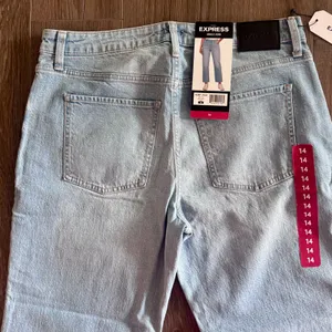 Express Ankle Jeans Light Wash Blue Straight Cropped Women Sz 14 NEW thumbnail 8