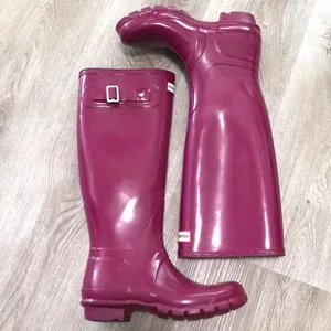 Hunter Original Gloss Rain Boots Magenta Purple thumbnail 1