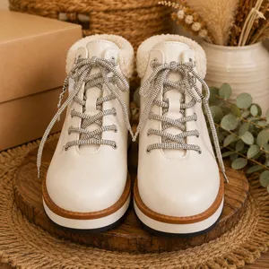 Cliffs by WHITE MOUNTAIN Cream Lace-Up Ankle Booties thumbnail 2