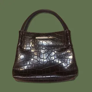 Vintage Esprit Dark Black Brown Mini Handle Bag thumbnail 2