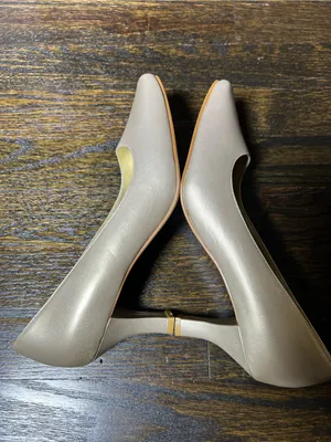 East 5th Women’s 7 Wide Champagne Slip-On Dress Pumps Square Toe Block Heel thumbnail 6