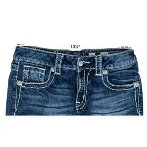 Miss Me Mid Rise Boyfriend Capri Dark Wash‎ Blue Jeans 25 Western Casual thumbnail 6