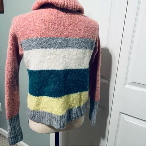 Lou & Grey LOFT Womens XS‎ Multicolor Striped Turtleneck Sweater Alpaca Wool thumbnail 10