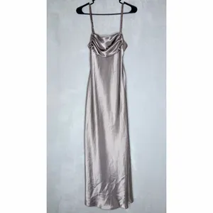Zara Champagne Satin Maxi Dress thumbnail 3