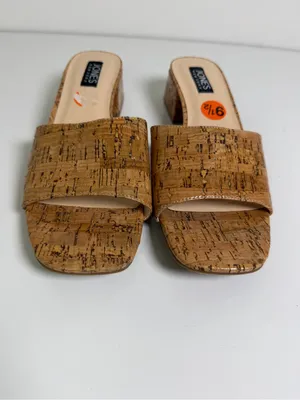 Jones New York Women’s Unis Faux Cork Square Toe Block Heel Sandal Sz 9.5 NEW thumbnail 2