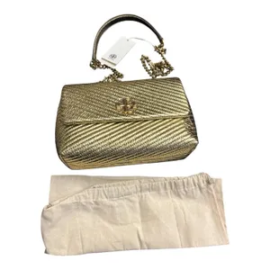 Tory Burch Kira Metallic Moto Quilt Small Convertible Shoulder Bag Gold New thumbnail 5
