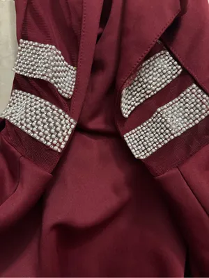 Speechless Burgundy Sleeveless Fit-and-Flare Dress with Side Mesh thumbnail 3
