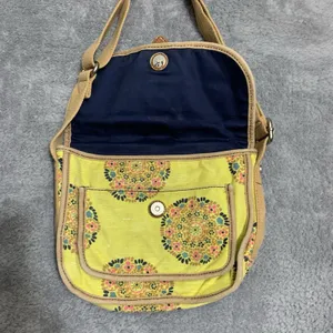 Fossil Crossbody Bag Womens Small‎ Yellow Mandala Floral Canvas Messenger ZB5043 thumbnail 2