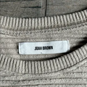 Joah Brown Taupe Ribbed Knit Top thumbnail 2