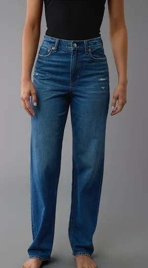 Final Price American Eagle Super High Rise Baggy Straight thumbnail 1
