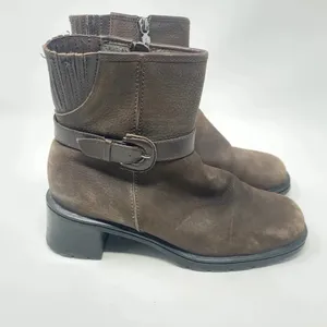 Blondo Brown‎ Waterproof Buckle Accent Chelsea Heel Boots Size US 8.5 thumbnail 5