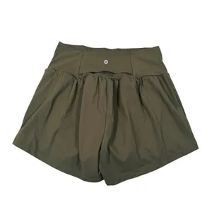 Halara Super High Waisted 2-in-1 Shorts Large Green Running Athletic Gym Workout thumbnail 3