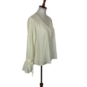 Black Swan Ivory Blouse Medium Long Sleeve NWT Romantic Cottagecore thumbnail 4