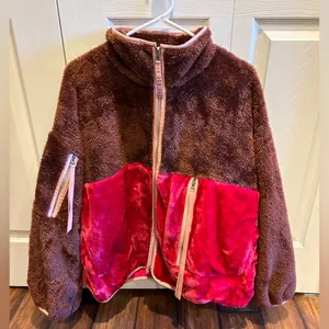 Marlene Sherpa Fuzzy Fur Jacket Size Medium NWT thumbnail 6