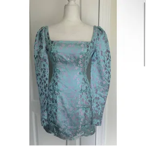 SAU LEE Jen Mini Dress 6‎ Blue thumbnail 5