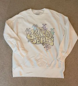 Abercrombie & Fitch Cream Crewneck Sweatshirt with Grateful Dead Bears thumbnail 1