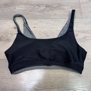 Lole‎ Reversible Bikini Top Black Grey Scoop V-Neck LWW0488 Size Small thumbnail 2