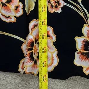 INC International Concepts Faux Wrap Floral Maxi Dress Womens 16 Black Jersey thumbnail 11