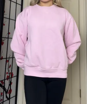 Basic Pink Crewneck Pullover Sweatshirt | Gear For Sports Big Cotton thumbnail 2