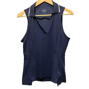 Athleta Every Day Polo Ultra=Lightweight Tank Top‎ Size Small Navy Blue thumbnail 2