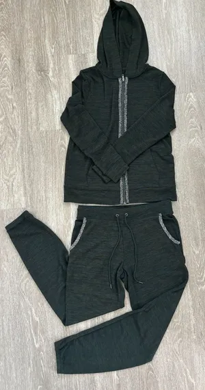 Juicy Couture Tracksuit Womens Size Medium Green Vintage Y2K Preppy‎ Classic Gym thumbnail 1