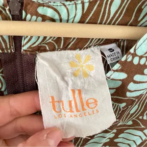 • tulle los angeles printed tie waist dress • thumbnail 4