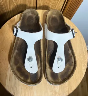Birkenstock White Thong Sandals thumbnail 1
