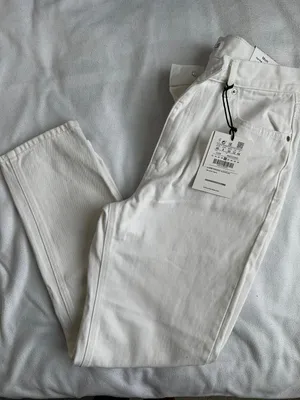White Ankle Length Mom Jeans Size 8 thumbnail 3