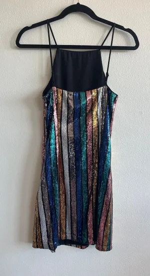Altar'd State Striped Sequin Dress thumbnail 3