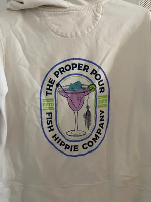 Fish Hippie crop hoodie thumbnail 3