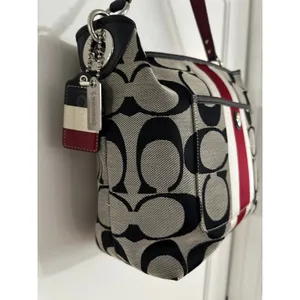 Coach Hamptons Weekend Signature Stripe Shoulder Bag thumbnail 3
