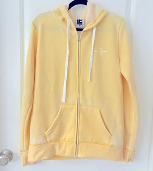Las Vegas Yellow Burnout Zip-Up Hoodie thumbnail 1