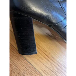 Nine West Women’s Black Leather Boots‎ Bootie Zip Ankle RoundToe Size 10 M Y2K thumbnail 4