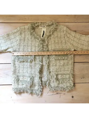 Impressions NWT Women's Prosecco Splash Tweed Boucle Jacket Cream Size M thumbnail 8