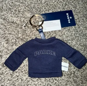 Parke x Target Navy Blue Mockneck Sweatshirt Keychain Bag Charm thumbnail 1